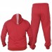 ARD CHAMPS™ Fleece Tracksuit Hoodie Trouser MMA Gym Boxing Running Jogging Suit (Red)